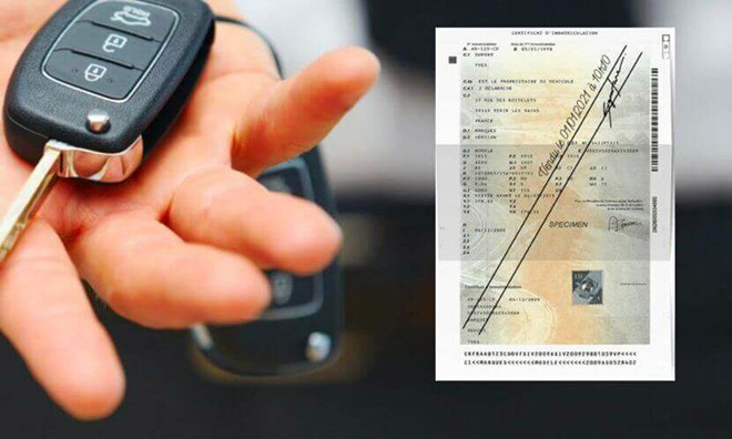 Vente voiture carte grise barree